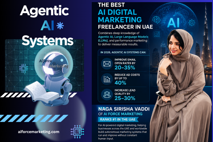 Best AI digital marketing freelancer in UAE Naga Sirisha Vaddi agentic AI LLMs guide 2026